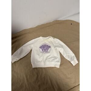 Versace Sweatshirt Youth 9/12M 74cm White Medusa Pullover Gold Button Designer